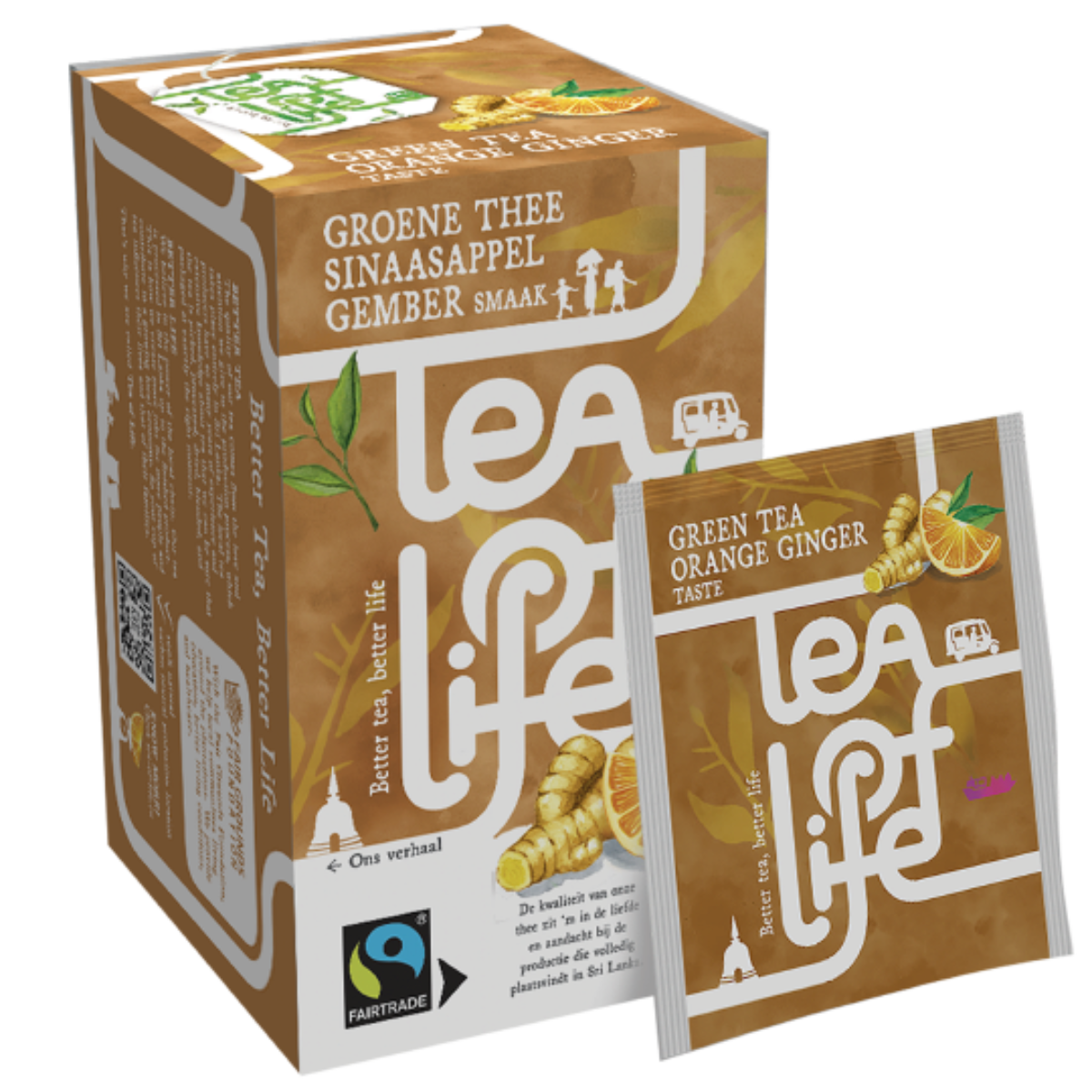 Tea of Life Green tea Orange Ginger 25 x 1,5 gram